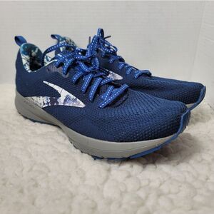 Brooks Revel 5 Men’s Size 11 Blue Gray Knit Running Shoes 1103741D403 Athletic